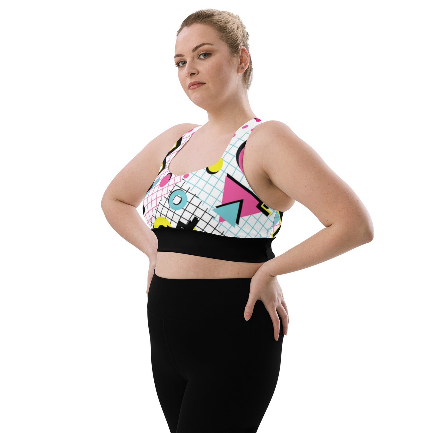 Geo Compression sports bra