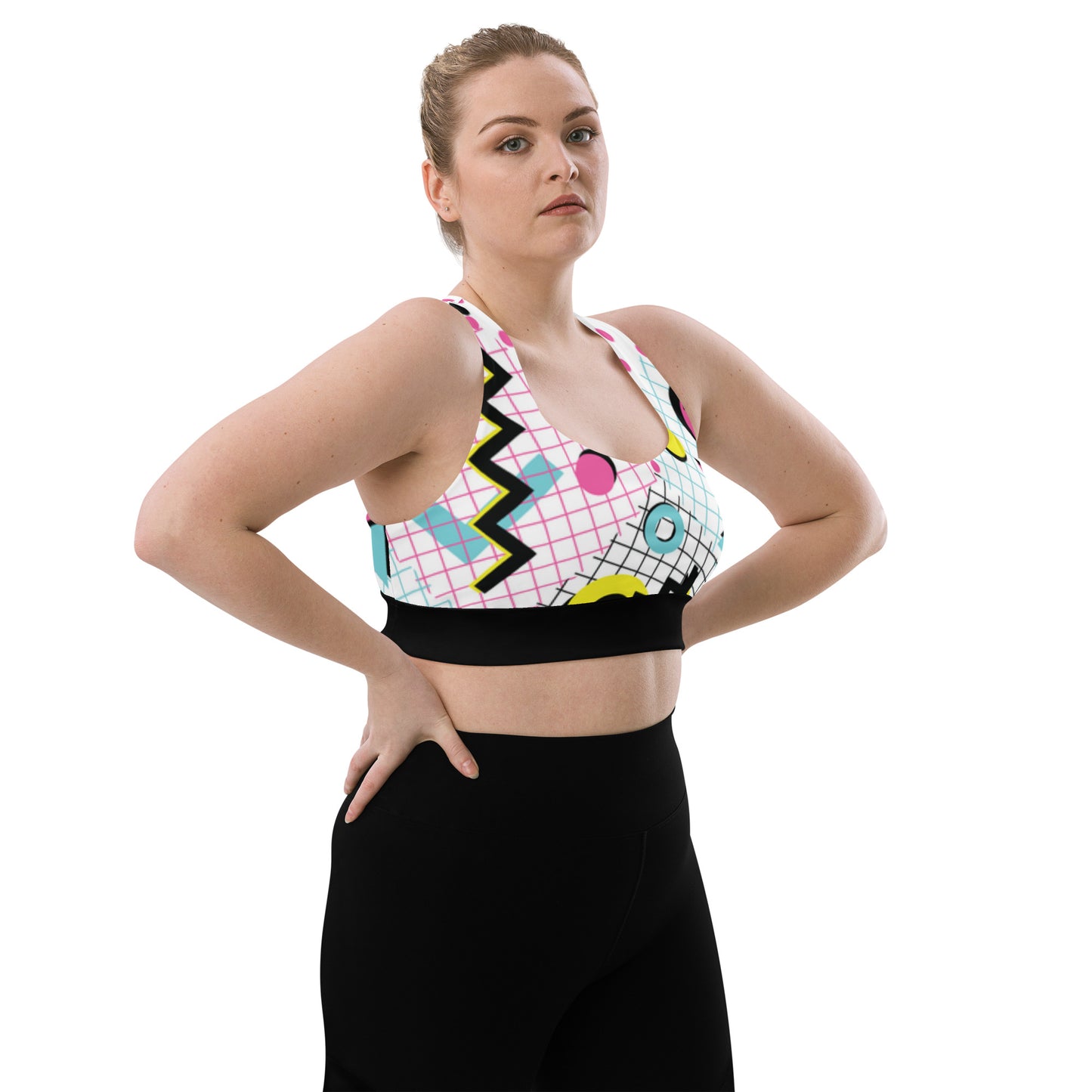 Geo Compression sports bra