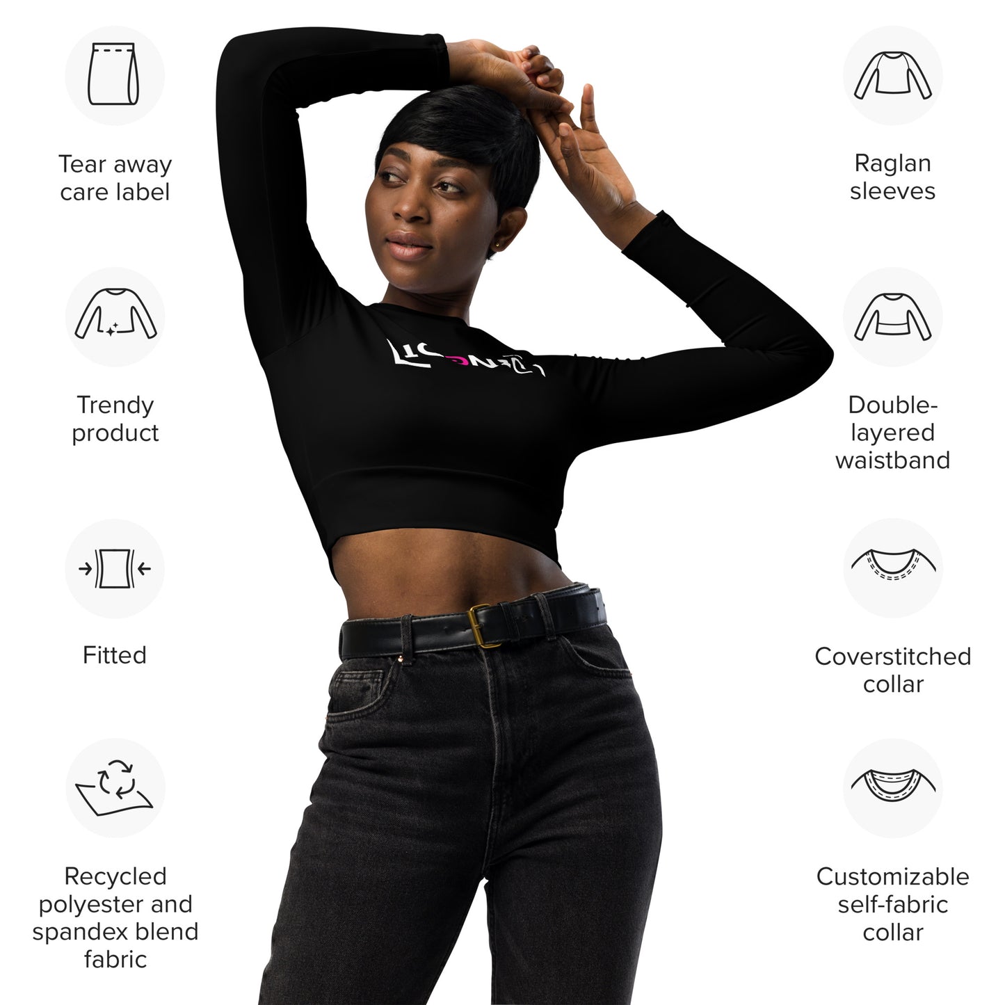 ICONIC long-sleeve crop top