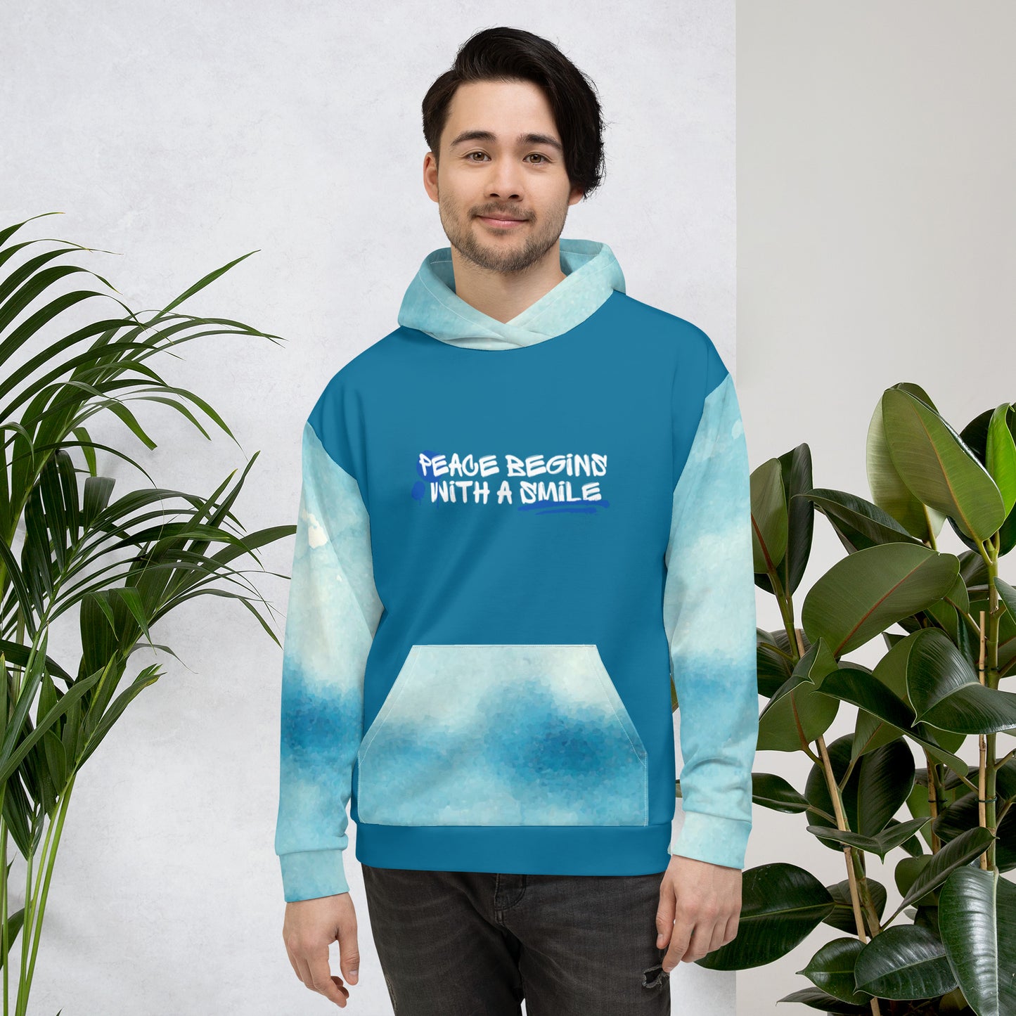 Peace Begins with A Smile Unisex Hoodie