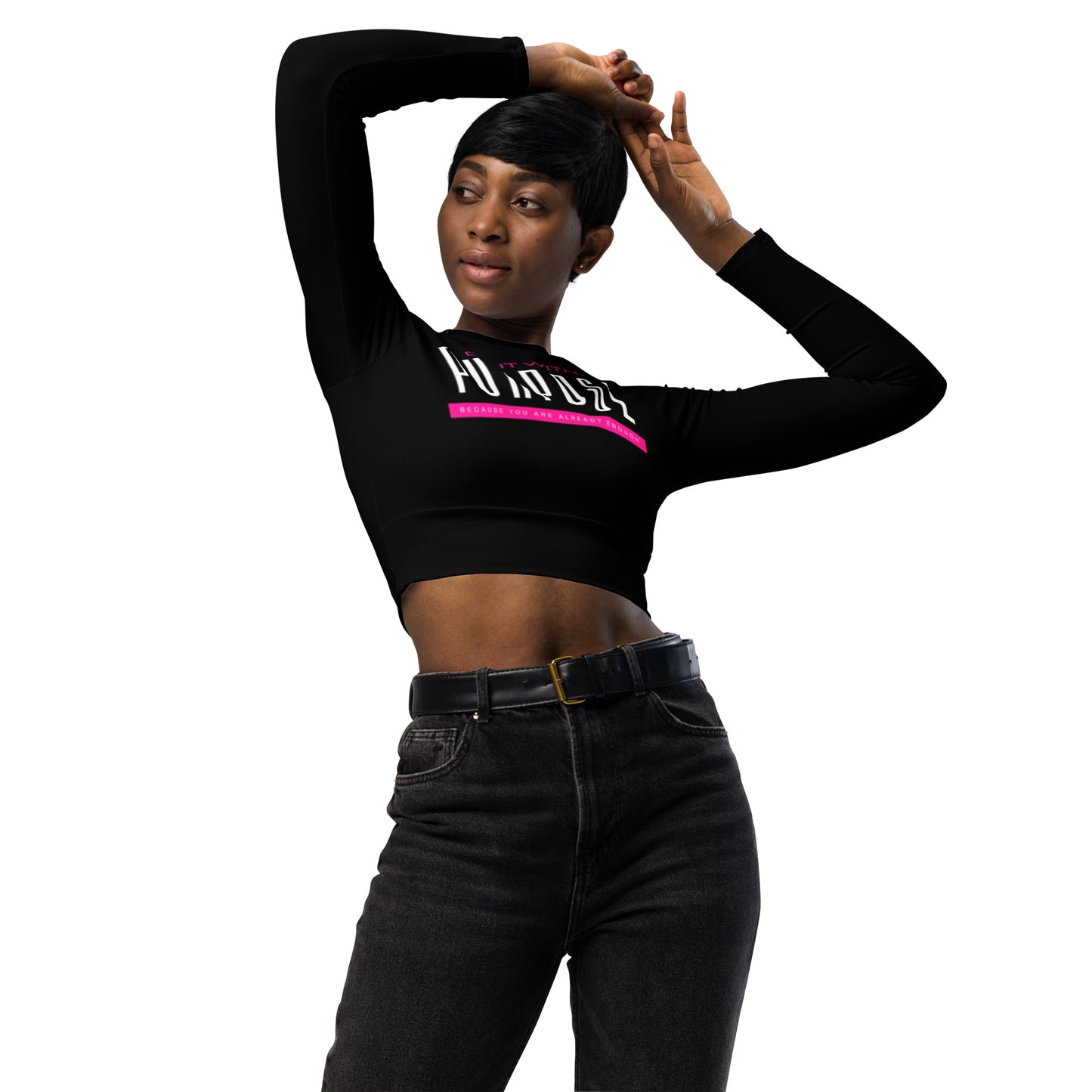Do It With Purpose long-sleeve crop top